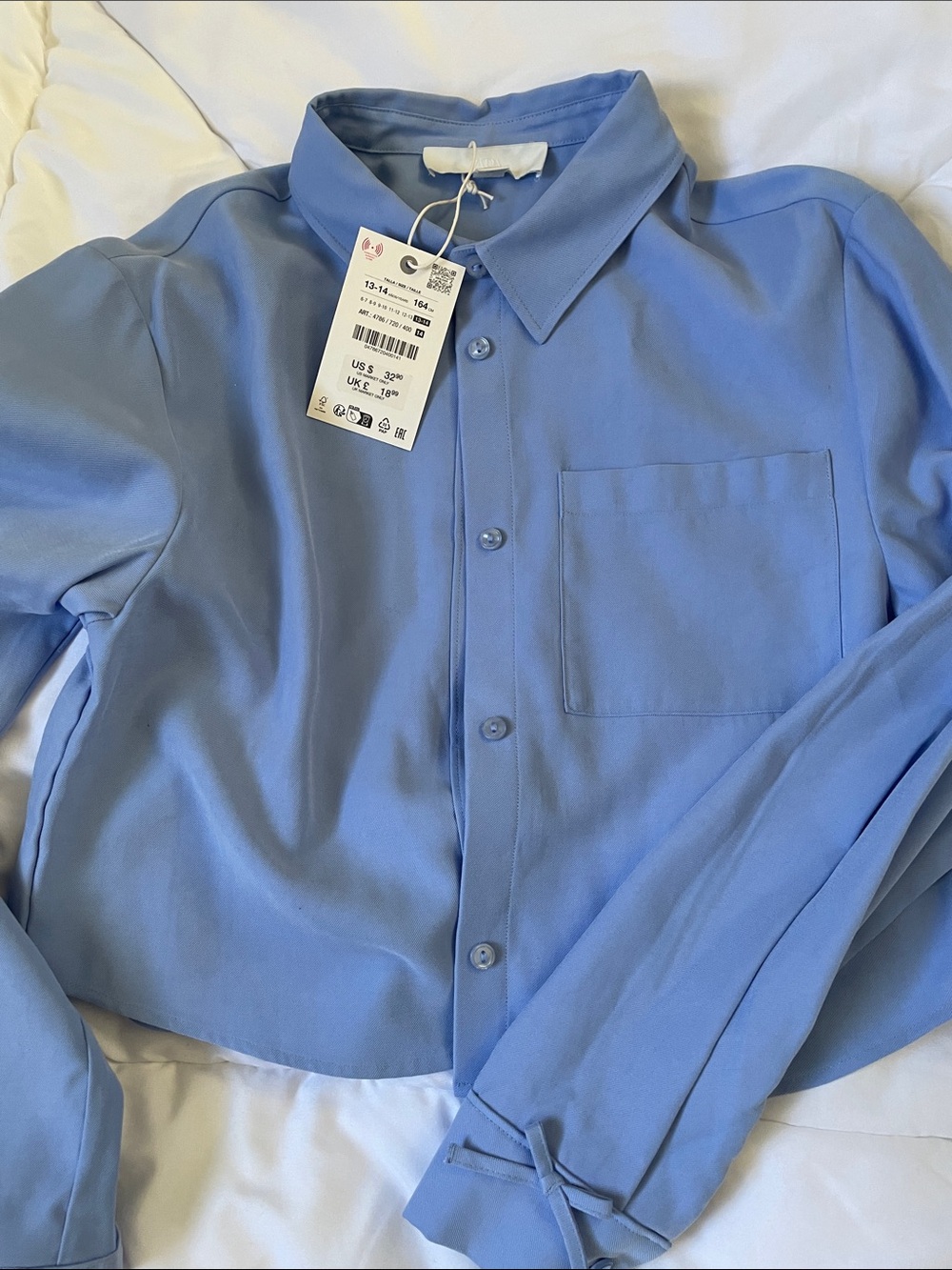 Zara Light Blue Button-Down Shirt